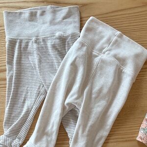 H&M Baby/Toddler Leggings in Cream & Light Gray Stripe
